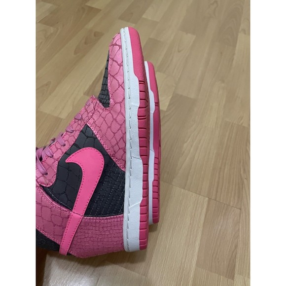 Nike Dunk Sky Hi High Wedge Heel Snake Print NIKEiD Womens Pink Shoe Size 7 - Picture 8 of 9